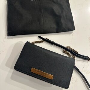 Kurt Geiger Black and Gold Crossbody Bag